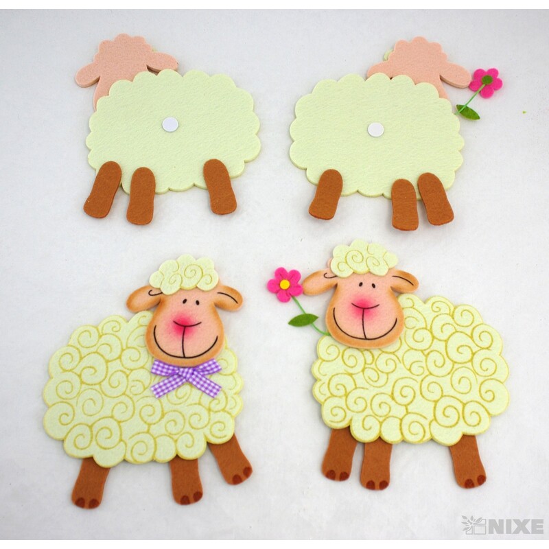 OVEČKA FILC NALEPOVACÍ 18x15cm