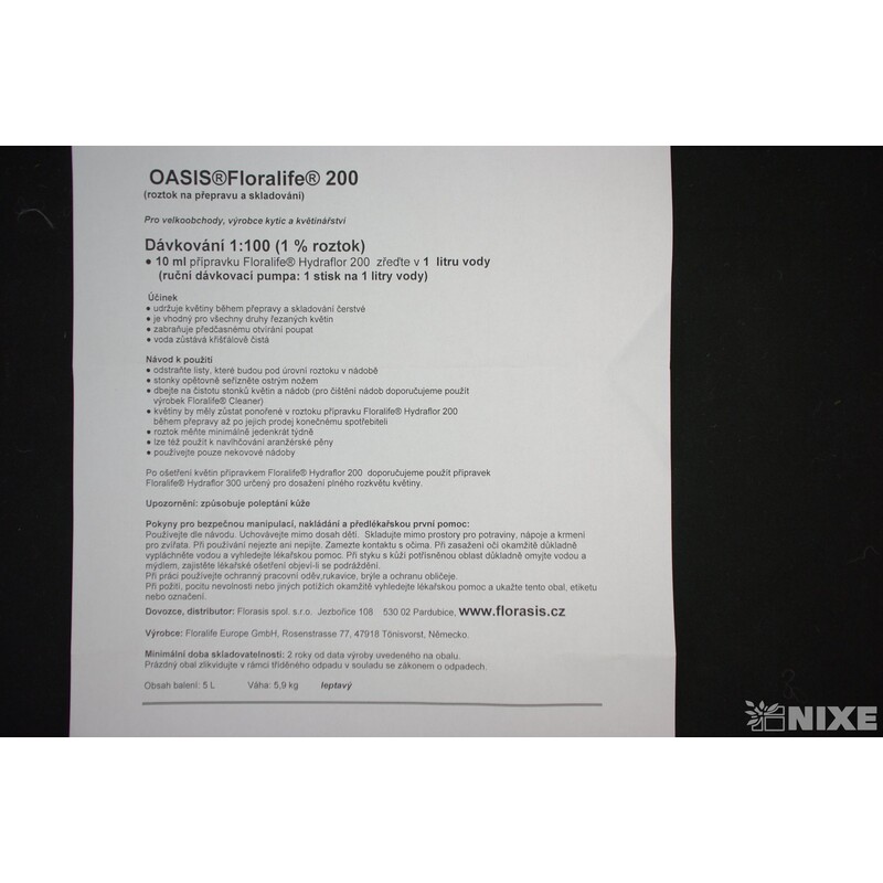 FLORALITE 200CLEAR PRO ČERSTVOST KVĚTIN 5l