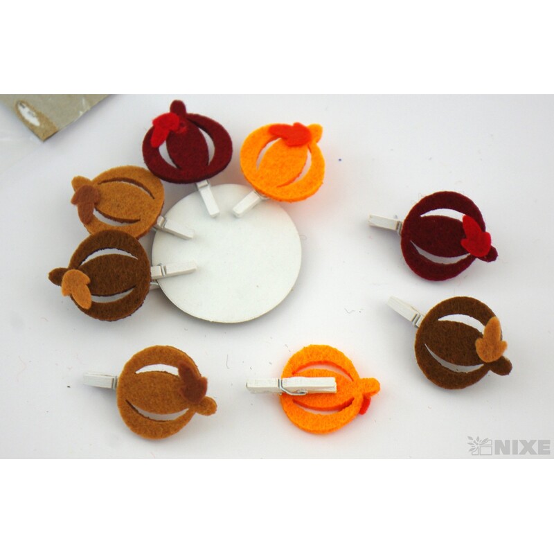 PODZIM FILC KOLÍČEK 3cm 8ks*MIX DRUHŮ