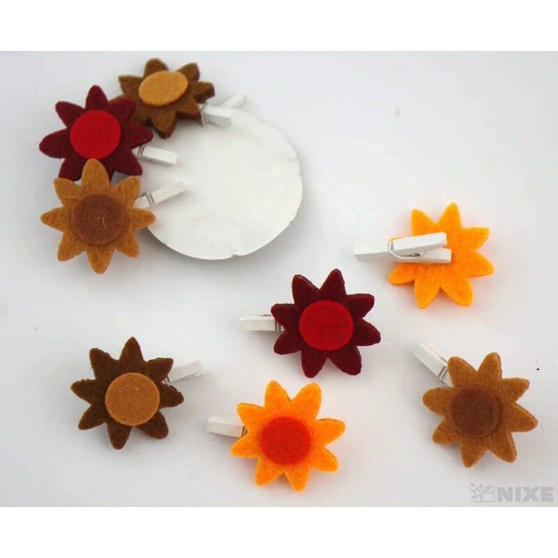 PODZIM FILC KOLÍČEK 3cm 8ks*MIX DRUHŮ