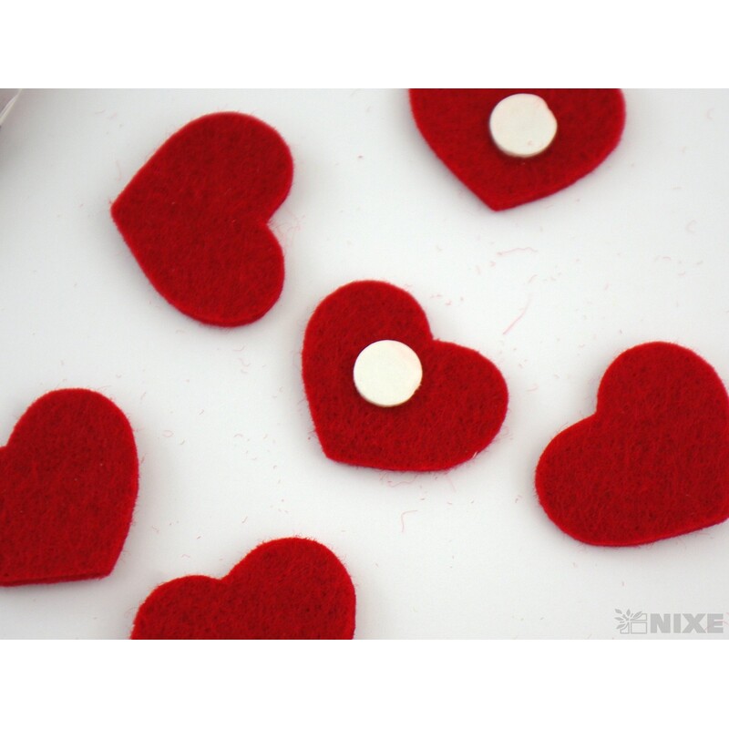 SRDCE FILC NALEP. 3x2cm 24ks*ČERVENÁ