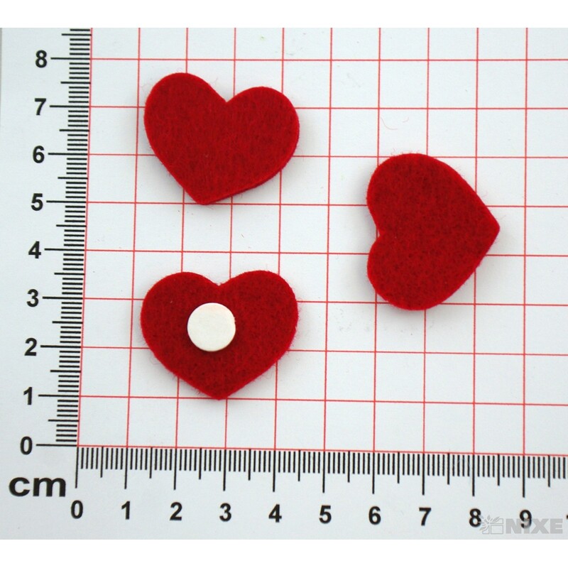 SRDCE FILC NALEP. 3x2cm 24ks*ČERVENÁ
