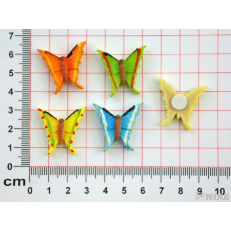 MOTÝL NALEPOVACÍ 2cm 24ks*MIX BAREV