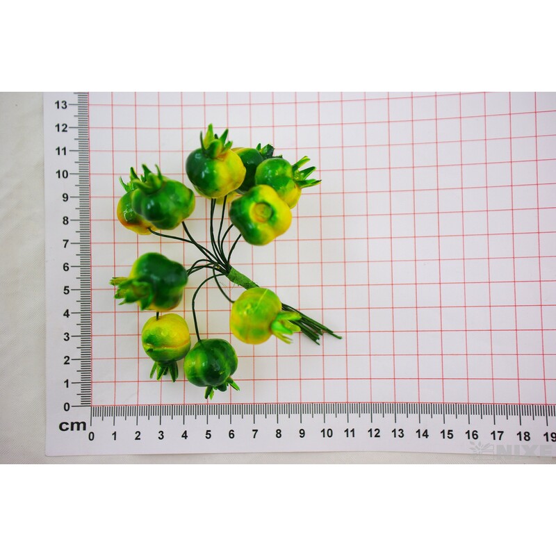 GRANÁT. JABLÍČKA 2,5x11cm 12ks 12sv*ZELENÁ+ŽLUTA