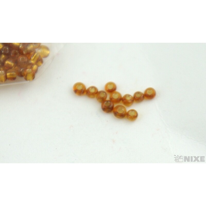 SKLENĚNÉ KORÁLKY TRANS. 2mm 50g*HNĚDÁ