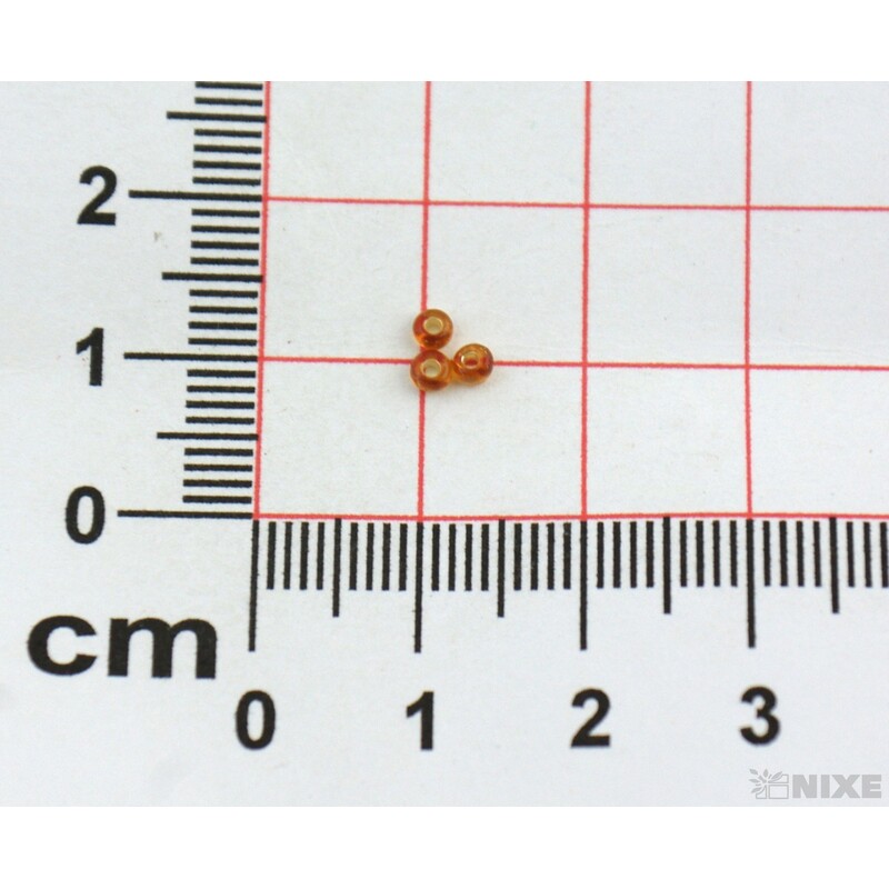 SKLENĚNÉ KORÁLKY TRANS. 2mm 50g*HNĚDÁ