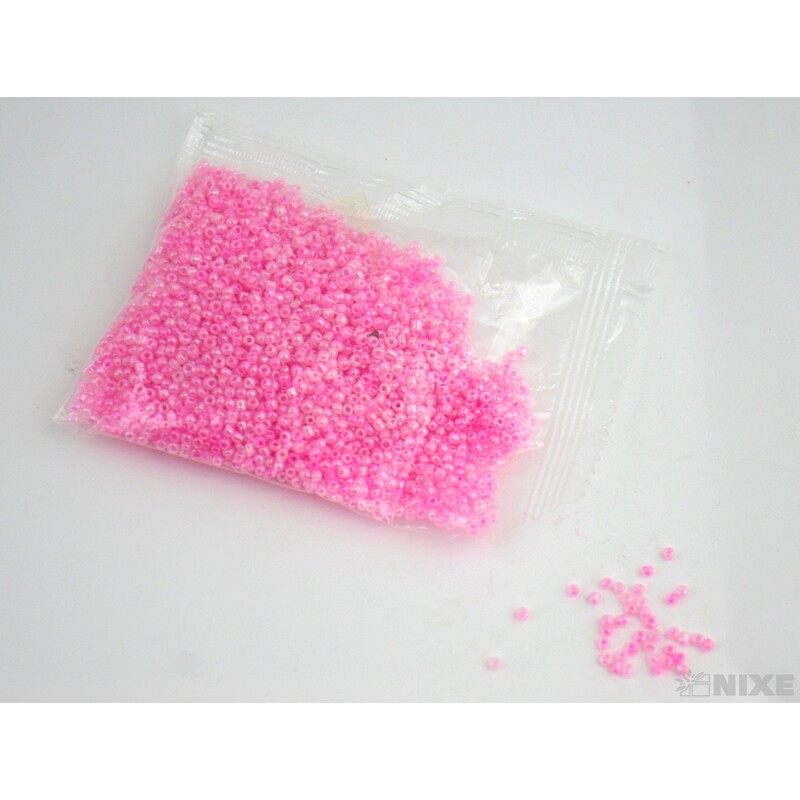 SKLENĚNÉ KORÁLKY 2mm 50g*RŮŽOVÁ