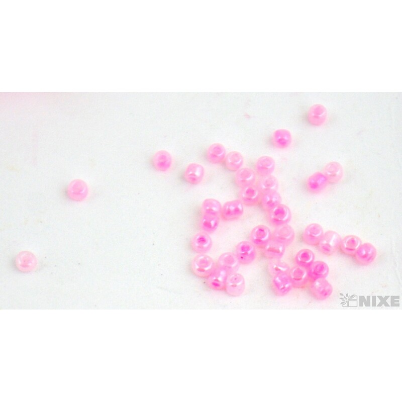 SKLENĚNÉ KORÁLKY 2mm 50g*RŮŽOVÁ