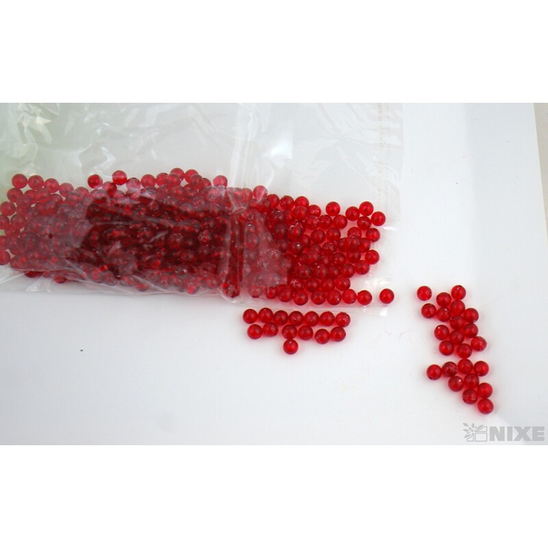 KORÁLKY 6mm 50g ČIRÉ*BORDO