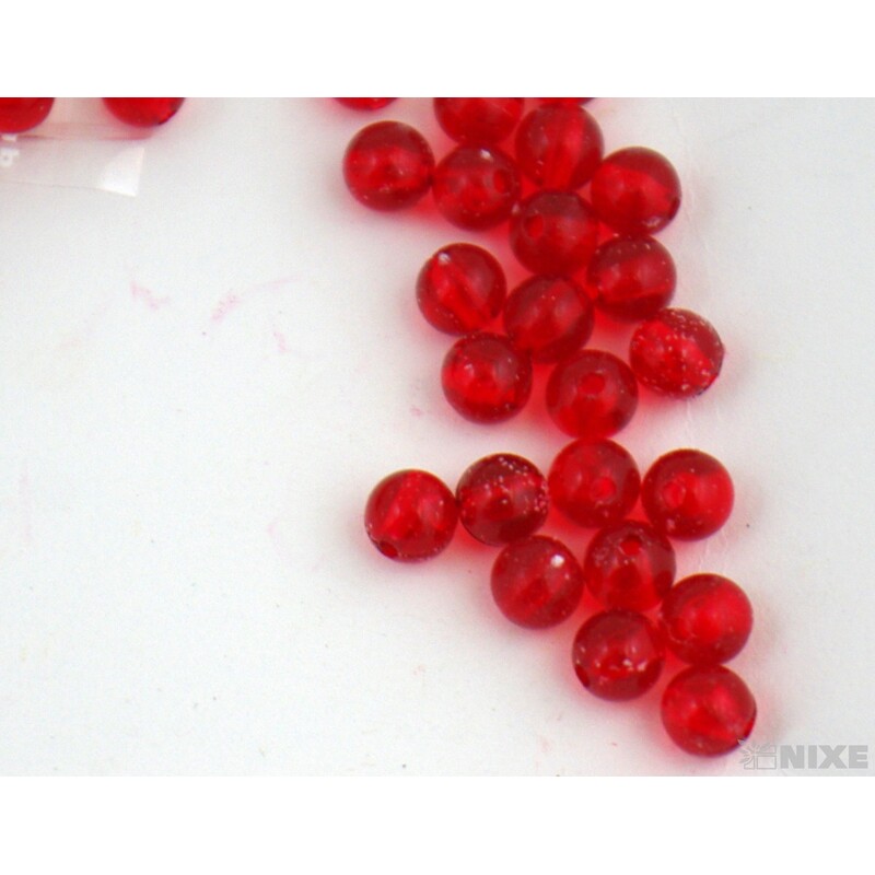 KORÁLKY 6mm 50g ČIRÉ*BORDO