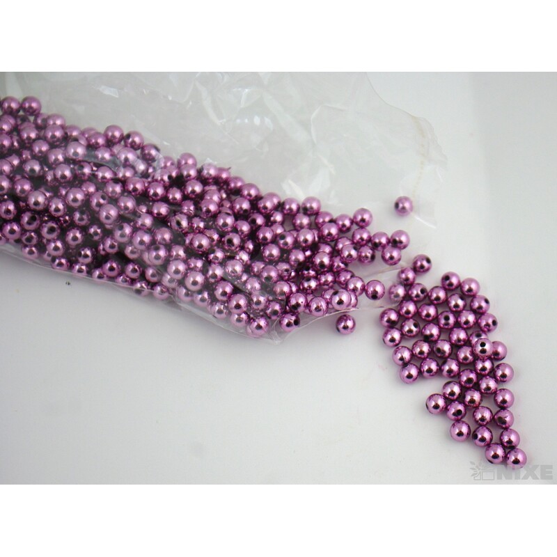 KORÁLKY 6mm 50g METAL*FIALOVÁ