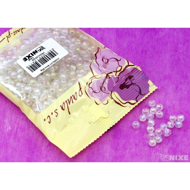 KORÁLKY 6mm 50g ČIRÉ*PRŮHLEDNÁ