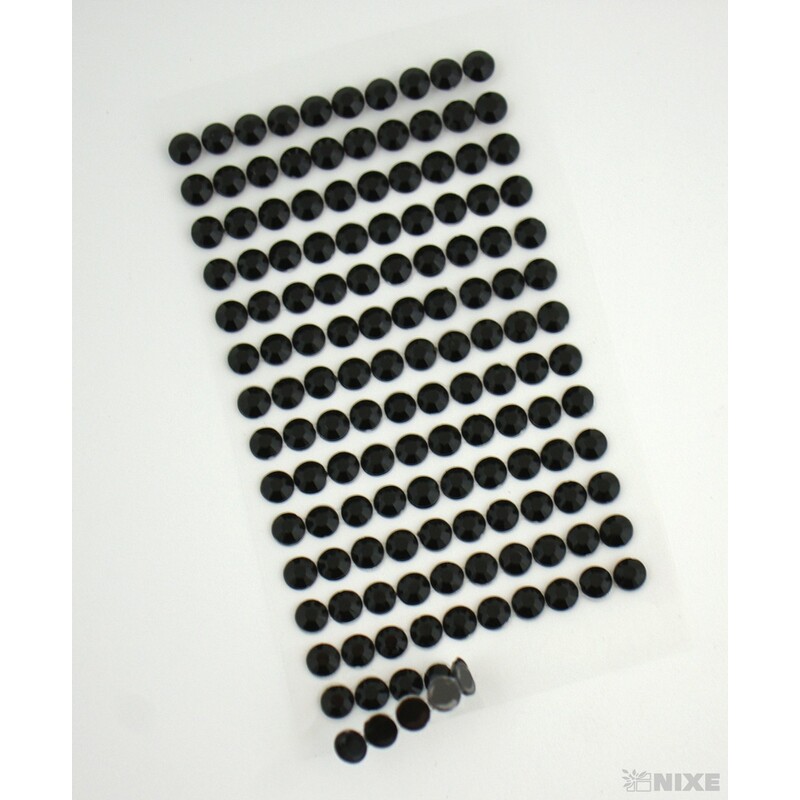 PERLIČKY NALEPOVACÍ 6mm 140ks*ČERNÁ