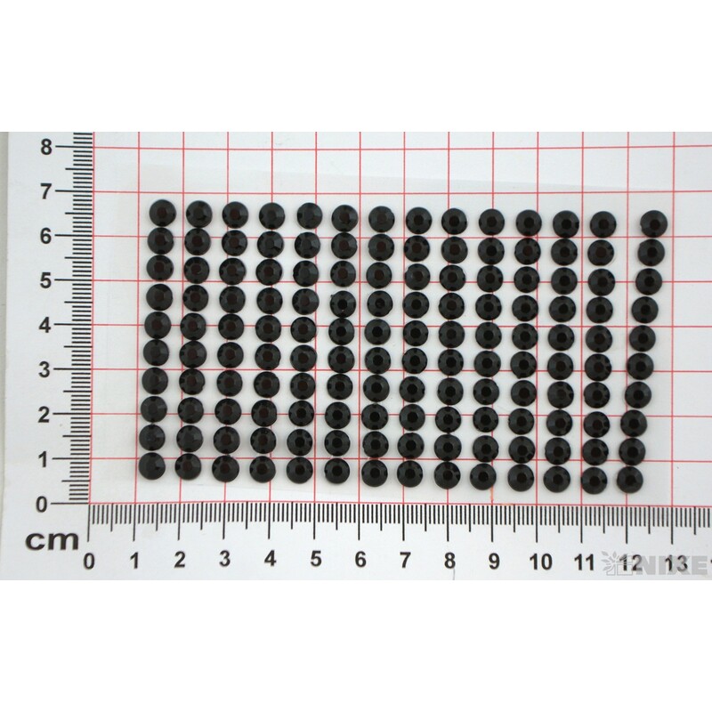 PERLIČKY NALEPOVACÍ 6mm 140ks*ČERNÁ