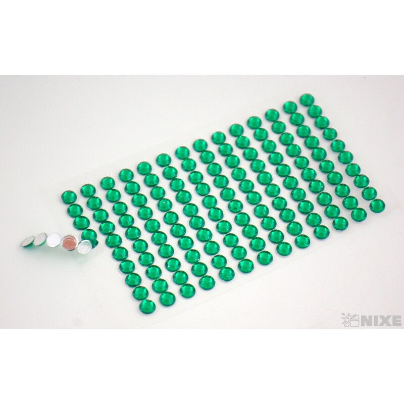 PERLIČKY NALEPOVACÍ 6mm 140ks*ZELENÁ TM.