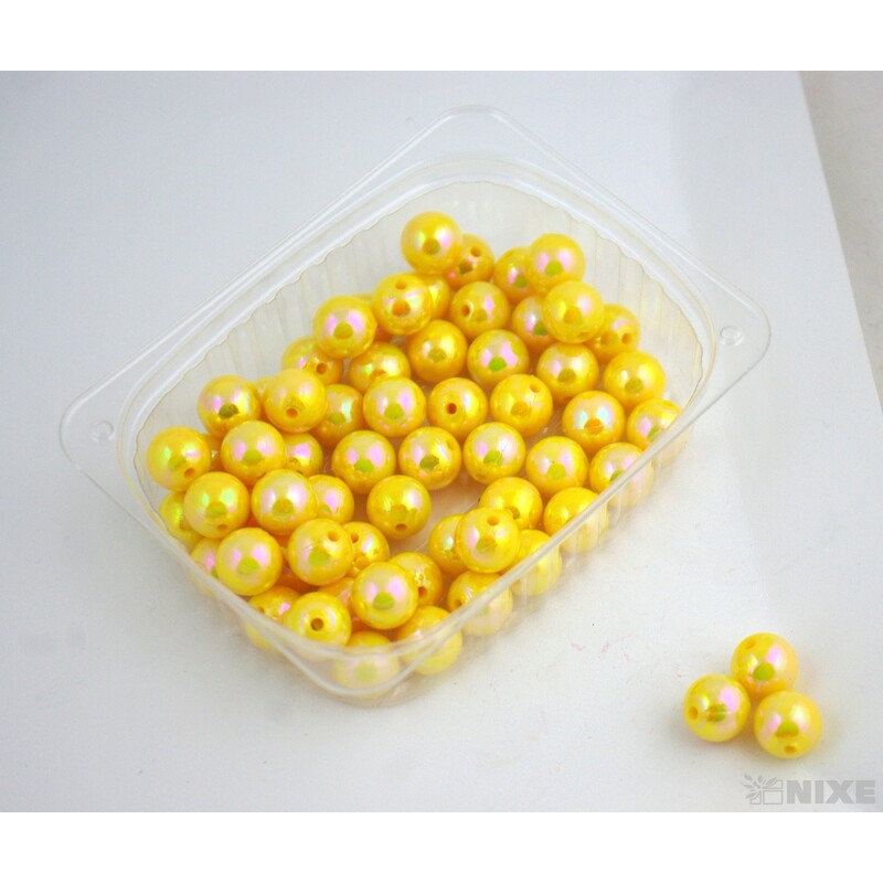KORÁLKY 12mm*ŽLUTÁ
