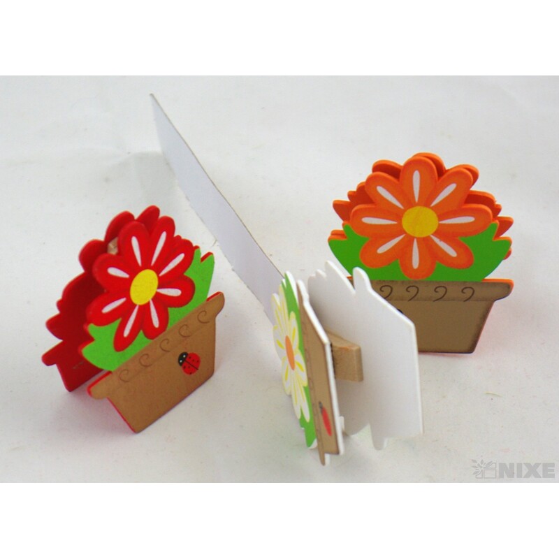 OZDOBNÝ KOLÍČEK KVÍTEK 7cm 3ks*MIX BAREV