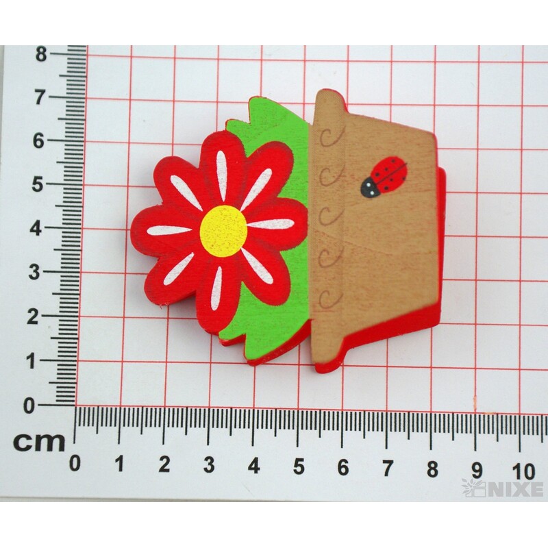 OZDOBNÝ KOLÍČEK KVÍTEK 7cm 3ks*MIX BAREV