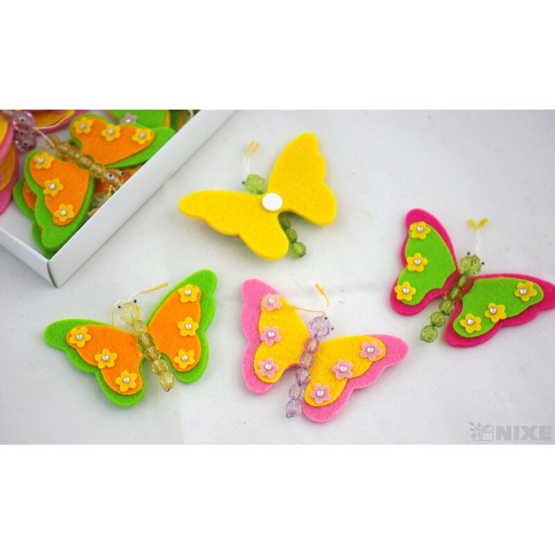 MOTÝL FILC NALEPOVACÍ 5cm 12ks*MIX 