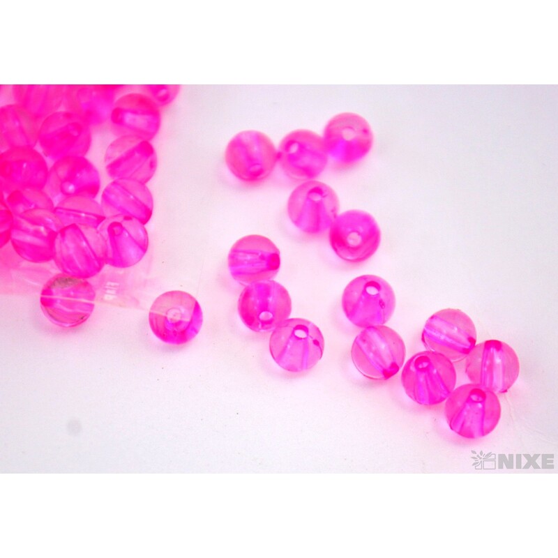 KORÁLKY 6mm 50g ČIRÉ*RŮŽOVÁ