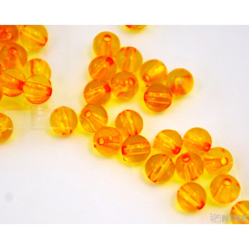 KORÁLKY 6mm 50g ČIRÉ*ORANŽOVÁ