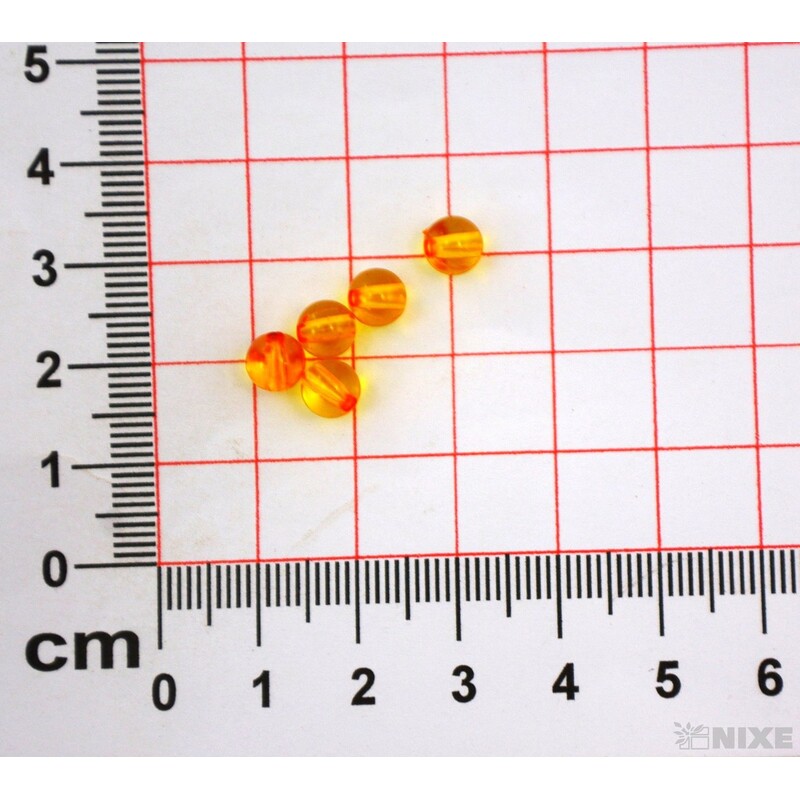 KORÁLKY 6mm 50g ČIRÉ*ORANŽOVÁ