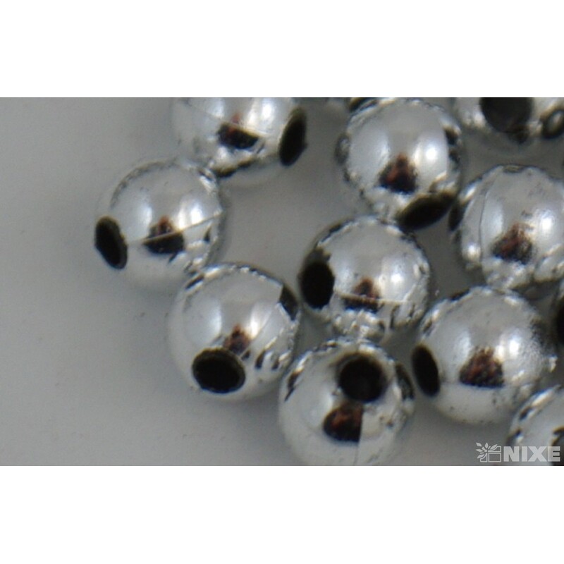 KORÁLKY 8mm 45g METAL*STŘÍBRNÁ