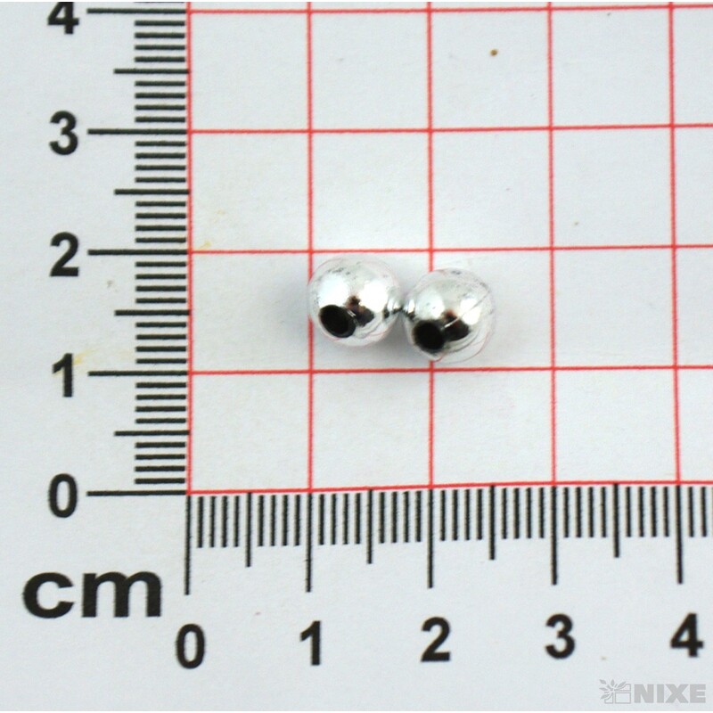 KORÁLKY 8mm 45g METAL*STŘÍBRNÁ