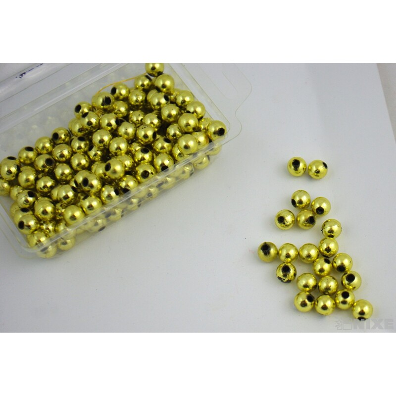 KORÁLKY 8mm 45g METAL*ZLATÁ