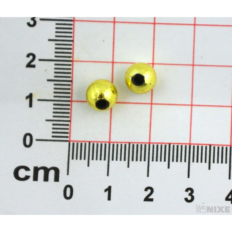 KORÁLKY 8mm 45g METAL*ZLATÁ