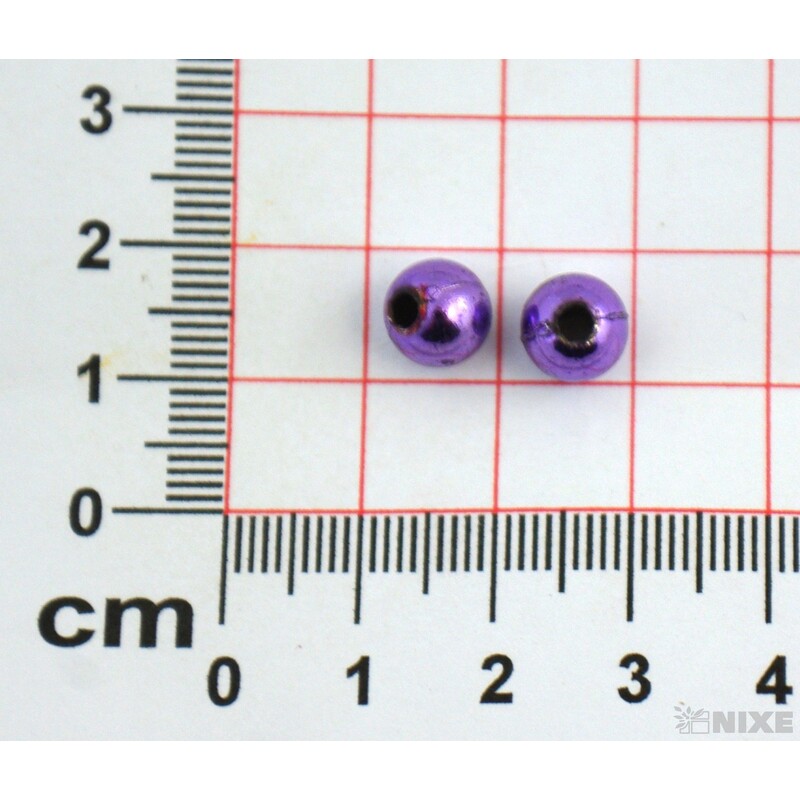 KORÁLKY 8mm 45g METAL*FIALOVÁ