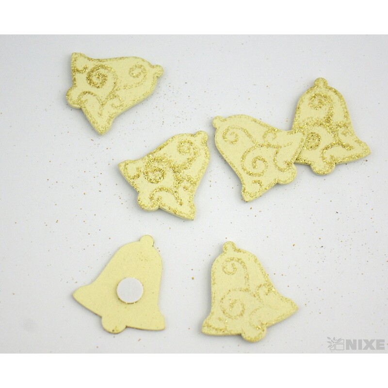 NALEPOVACÍ ZVONEK 3,5cm 6ks*KRÉMOVÁ