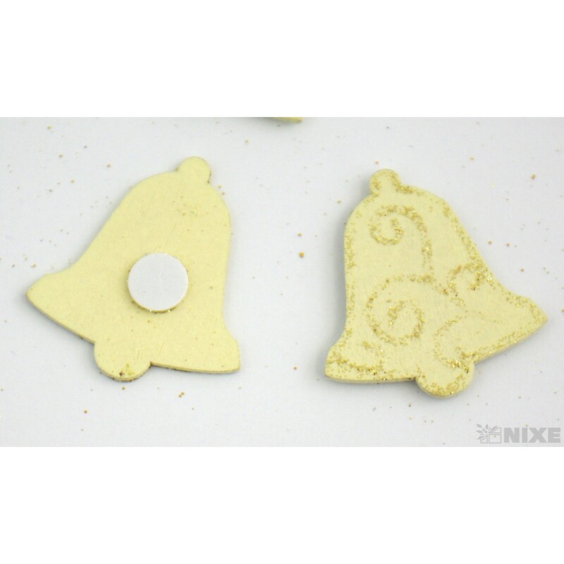 NALEPOVACÍ ZVONEK 3,5cm 6ks*KRÉMOVÁ