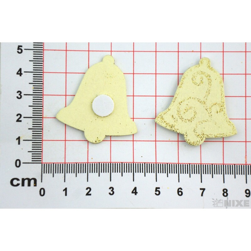 NALEPOVACÍ ZVONEK 3,5cm 6ks*KRÉMOVÁ