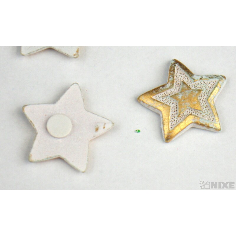 NALEPOVACÍ HVĚZDA 3cm 12ks JL2*BÍLÁ