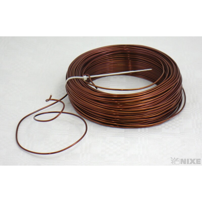 DRÁT HLINÍKOVÝ 2mmx60m*HNĚDÁ