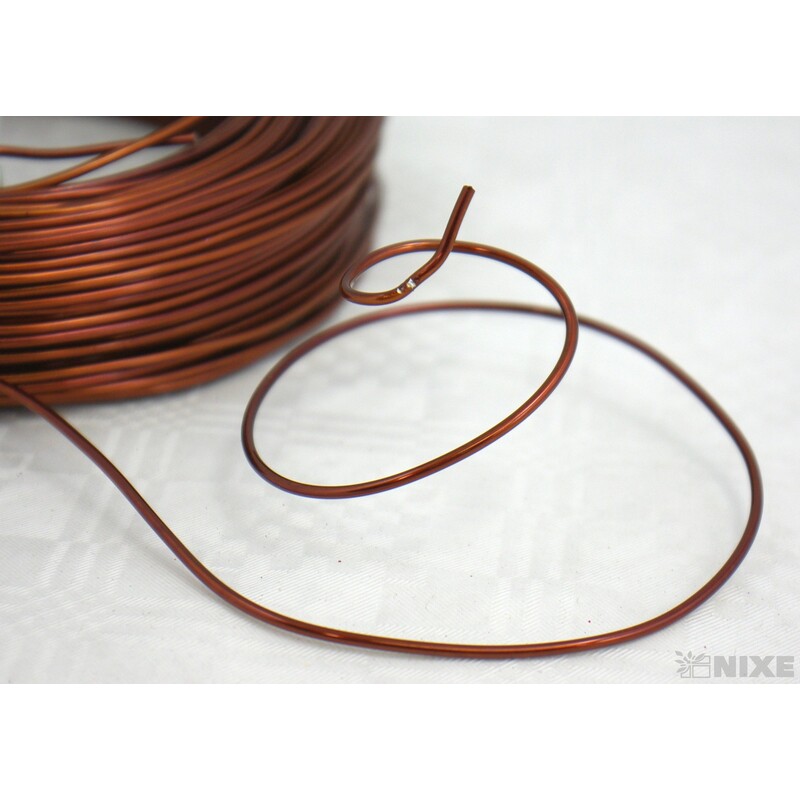 DRÁT HLINÍKOVÝ 2mmx60m*HNĚDÁ