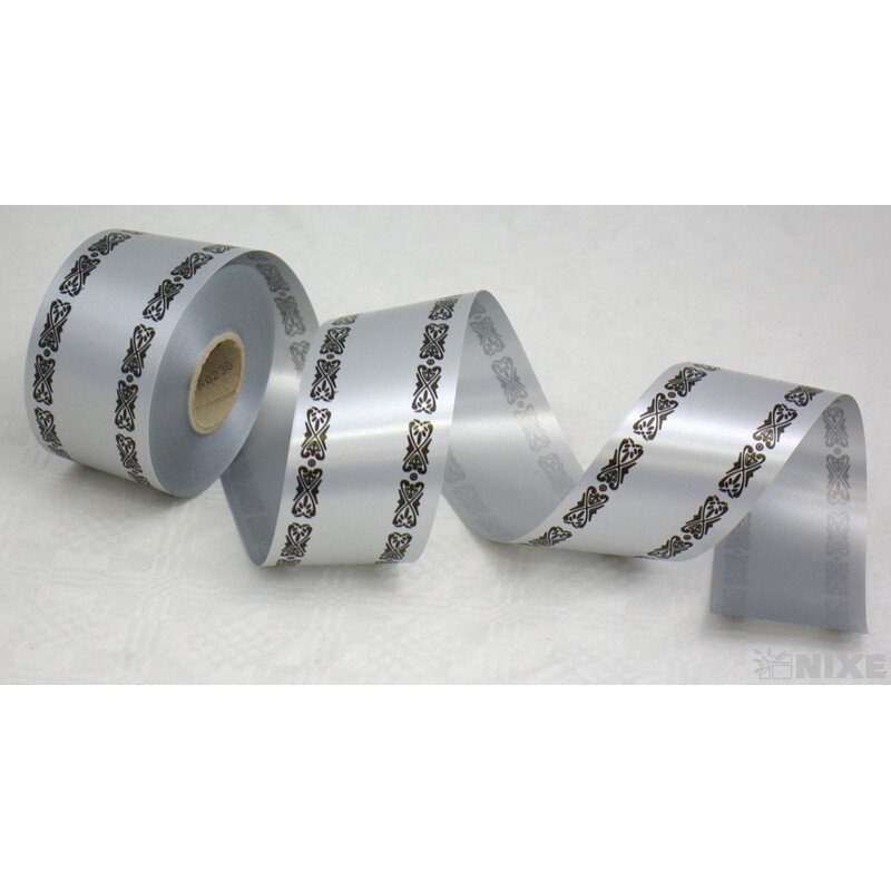 POHŘEBNÍ STUHA SP 57mmx50m*STŘÍBRNÁ+ČERNÁ