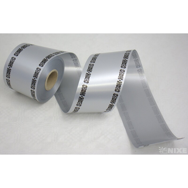 POHŘEBNÍ STUHA SP 76mmx50m*STŘÍBRNÁ+ČERNÁ