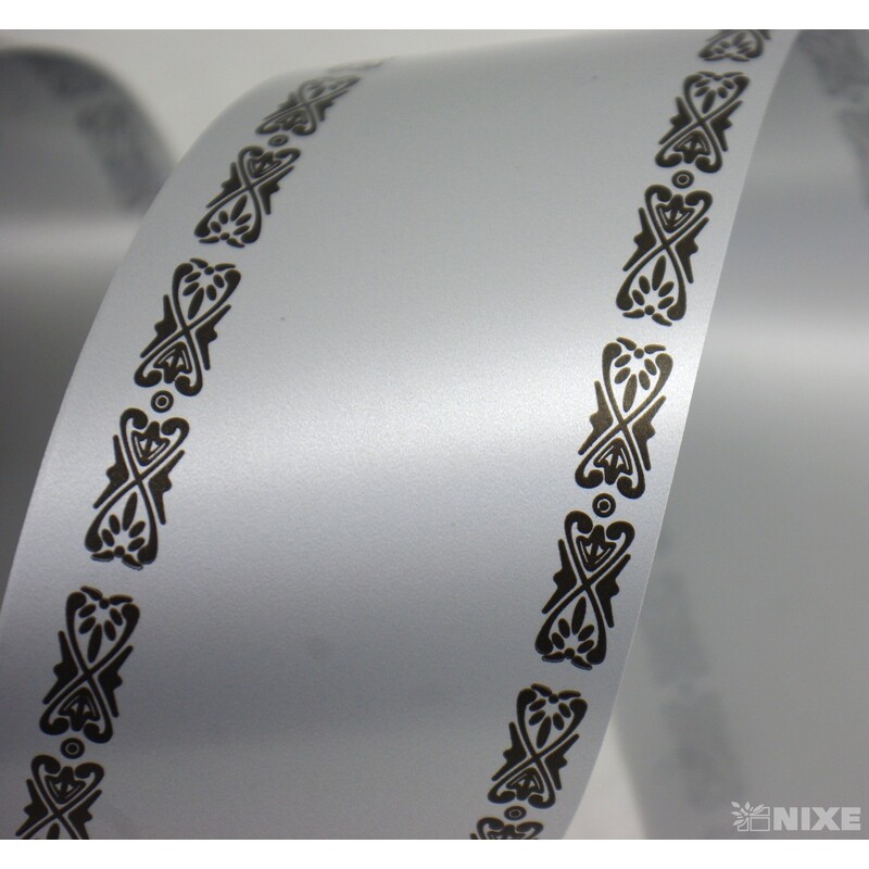 POHŘEBNÍ STUHA SP 76mmx50m*STŘÍBRNÁ+ČERNÁ