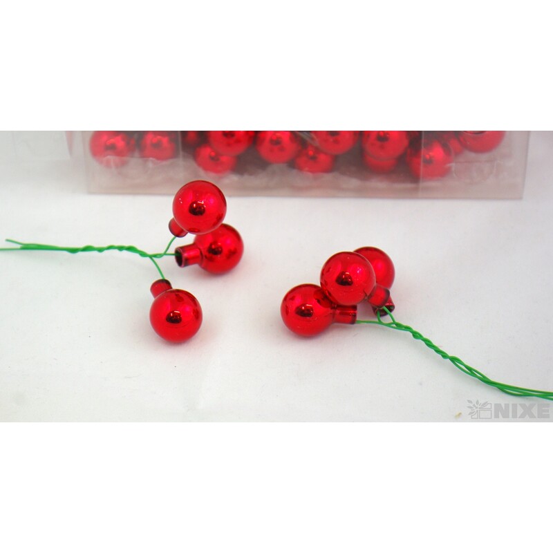 KOULE NA DR. 2x10,5cm 144ks*ČERVENÁ