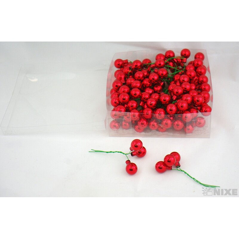 KOULE NA DR. 2x10,5cm 144ks*ČERVENÁ