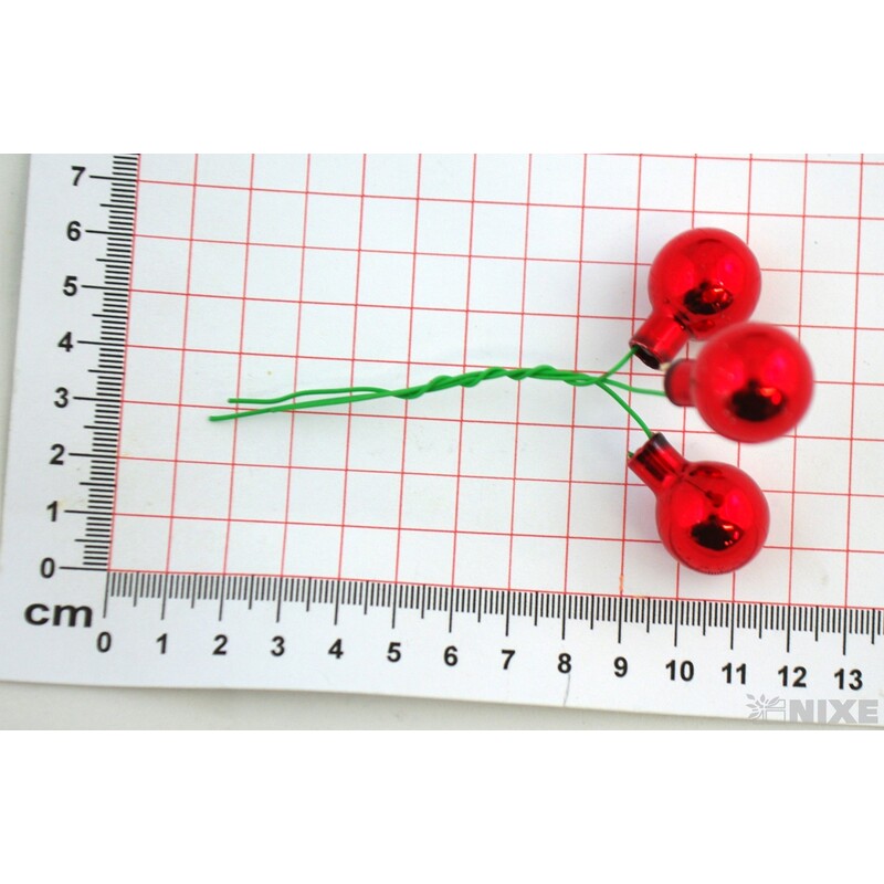 KOULE NA DR. 2x10,5cm 144ks*ČERVENÁ