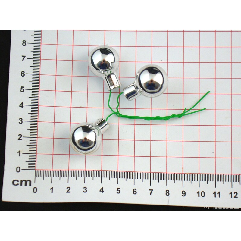 KOULE NA DR. 2x10,5cm 144ks*STŘÍBRNÁ