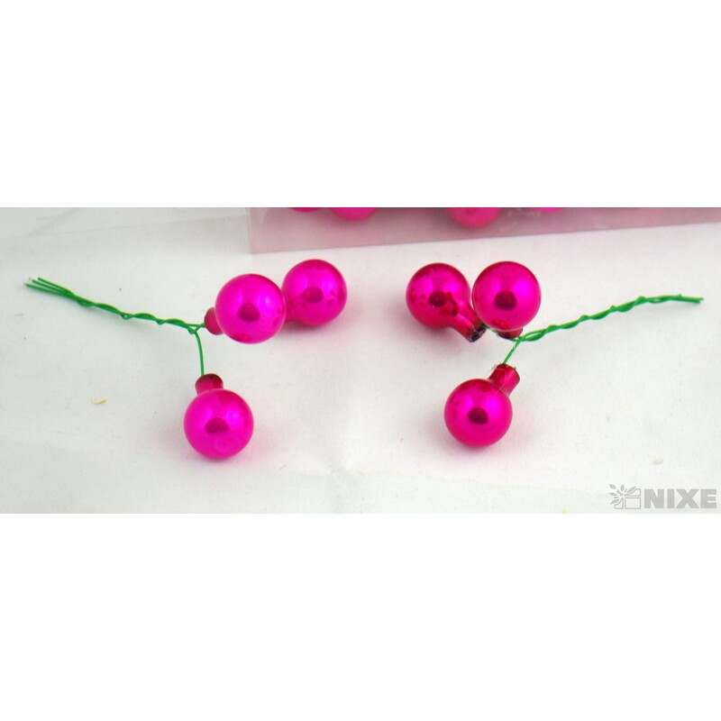 KOULE NA DR. 2x10,5cm 144ks MIX*MALINOVÁ