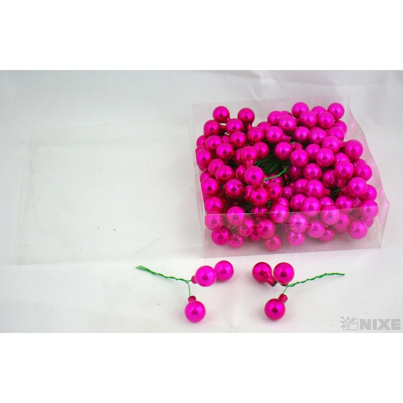 KOULE NA DR. 2x10,5cm 144ks MIX*MALINOVÁ