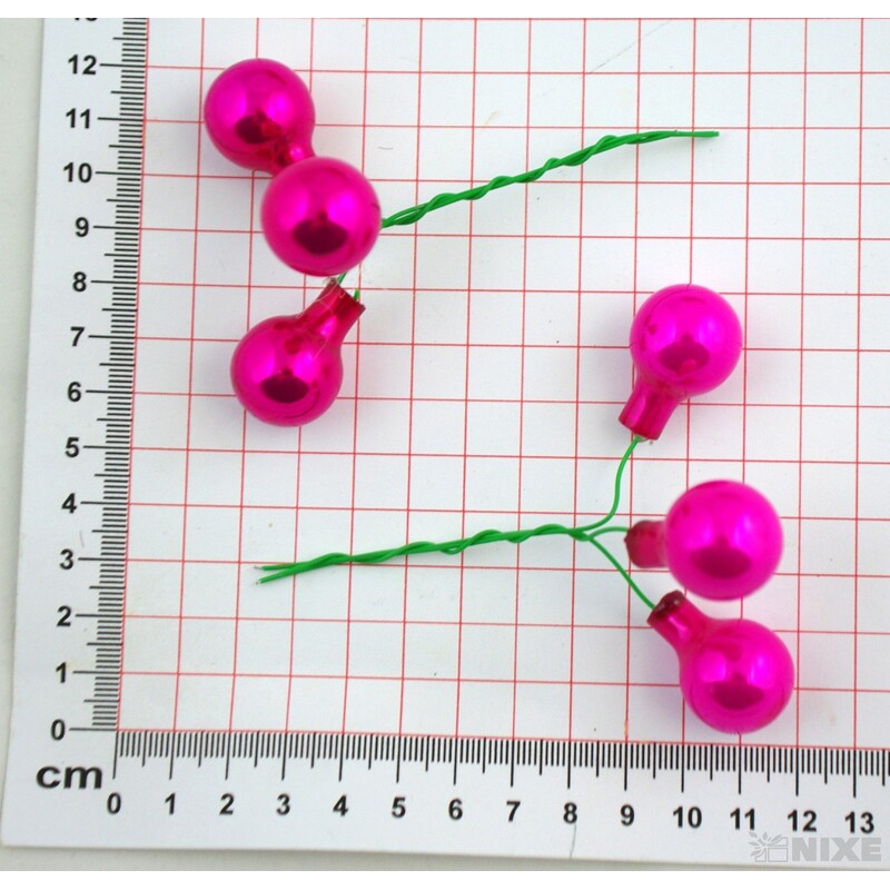 KOULE NA DR. 2x10,5cm 144ks MIX*MALINOVÁ