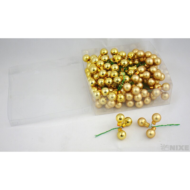 KOULE NA DR. 2x10,5cm 144ks MIX*ZLATÁ