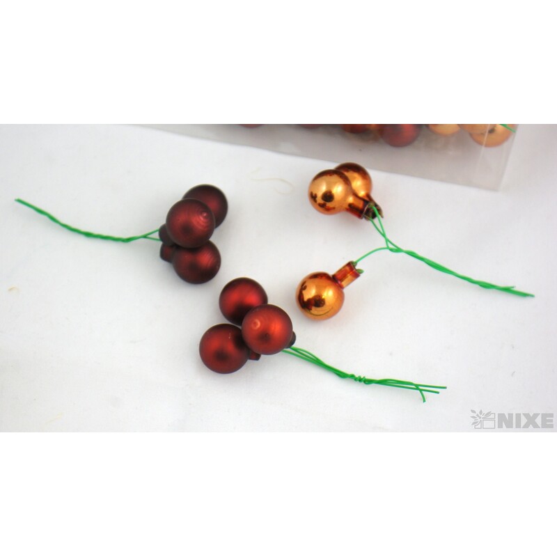 KOULE NA DR. 2x10,5cm 144ks MIX*HNĚDÁ