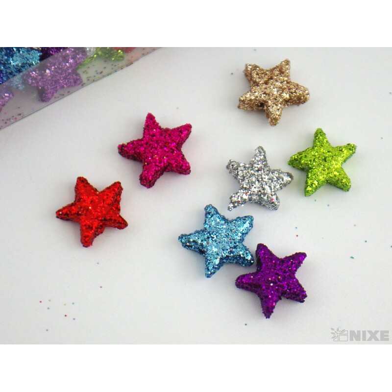 HVĚZDA 1,7cm 144ks*MIX BAREV